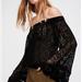 Free People Tops | Free People Womens Off The Shoulder Blouse Black | Color: Black | Size: M