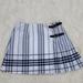 Burberry Bottoms | Authentic Girls Burberry Pleated Plaid Skirt Sz 10 | Color: Gray/White | Size: 10g