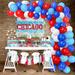 MMTX Red White Blue Light Blue Balloon Garland Kit 100 Balloons Arch Set w/ 16Ft Balloon Stripe Tape Kit 2 Pieces Tool For Birthday Graduations Supe | Wayfair