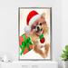 The Holiday Aisle® Christmas Holiday Pomeranian (Vertical) By Jodi - Graphic Art in Red | 51.5 H x 31.5 W x 2 D in | Wayfair