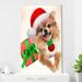 The Holiday Aisle® Christmas Holiday Pomeranian (Vertical) By Jodi - Graphic Art in Red | 48 H x 28 W x 1.5 D in | Wayfair