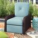 Winston Porter Amarys Recliner Patio Chair w/ Cushions Metal in Gray/Black | 40.75 H x 30.25 W x 36.25 D in | Wayfair DABY4884 39380254