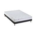 Ensemble matelas 100% latex 3 zones sommier noir 140x190