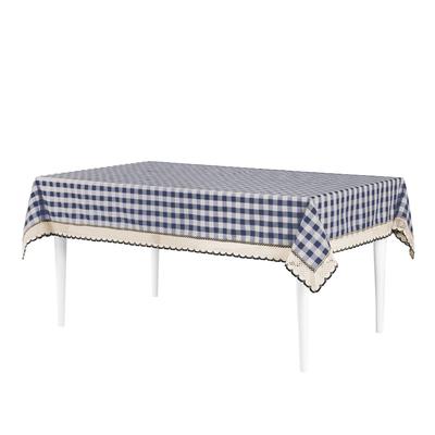 Buffalo Check Tablecloth - 60-in x 104-in by Achim Home Décor in Navy