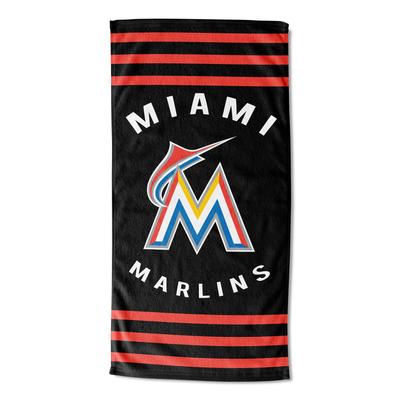 Marlins Stripes Beach Towel by MLB in Multi