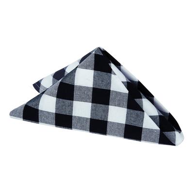 Buffalo Check Dinner Table Napkins Set of Four by Achim Home Décor in Black/white
