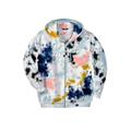 Men's Big & Tall Fleece Zip-Front Hoodie by KingSize in Cool Blue Marble (Size 7XL) Fleece Jacket