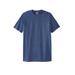Men's Big & Tall Lightweight Longer-Length Crewneck T-Shirt by KingSize in Heather Slate Blue (Size 2XL)