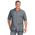 Men's Big & Tall KS Island Printed Rayon Short-Sleeve Shirt by KS Island in Grey Paisley (Size 3XL)