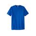 Men's Big & Tall Lightweight Longer-Length Crewneck T-Shirt by KingSize in Royal Blue (Size L)