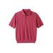 Men's Big & Tall Banded Bottom Polo Shirt by KingSize in Antique Burgundy (Size 4XL)