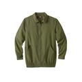 Men's Big & Tall Classic Water-Resistant Bomber by KingSize in Olive (Size 7XL)