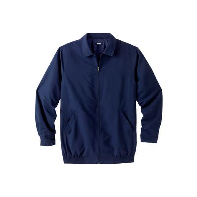 Men's Big & Tall Classic Water-Resistant Bomber by KingSize in Navy (Size 6XL)