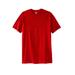 Men's Big & Tall Lightweight Longer-Length Crewneck T-Shirt by KingSize in Red Marl (Size 5XL)