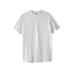 Men's Big & Tall Lightweight Longer-Length Crewneck T-Shirt by KingSize in White (Size L)