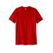 Men's Big & Tall Lightweight Longer-Length Crewneck T-Shirt by KingSize in Red Marl (Size 6XL)