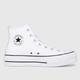 Converse lift hi leather trainers in white