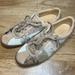 Coach Shoes | Guc Coach Pam Patchwork Khaki Sneakers Size 8.5 | Color: Cream/Tan | Size: 8.5