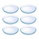 Pyrex Prep & Bake Glass Fluted Flan Tart Dishes - Set of 6 - High Heat Resistance Borosilicate Glass - 27.8 x 3.5 cm, 1.4 litres