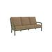 Tropitone Muirlands 76.5" Wide Outdoor Patio Sofa w/ Cushions Metal/Rust - Resistant Metal in Green/Brown | 39.5 H x 76.5 W x 33 D in | Wayfair