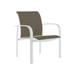 Tropitone Laguna Beach EZ Span™ Laguna Patio Dining Armchair Sling in White | 34 H x 28 W x 29 D in | Wayfair 752024_SNo_Cape Cove