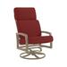 Tropitone Muirlands High Back Swivel Outdoor Rocking Chair w/ Cushions in Red/Brown | 41 H x 27 W x 32.5 D in | Wayfair 612070_MOA_Canvas Henna