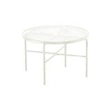 Tropitone Acrylic 42.5" Round Dining Table w/ Hole Plastic/Metal in White | 28.5 H x 42.5 W x 42.5 D in | Outdoor Dining | Wayfair 602042AU-28_PMT