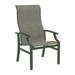 Tropitone Marconi Patio Dining Armchair Sling in Green | 43.5 H x 25.5 W x 27.5 D in | Wayfair 452001_WLD_Cobble Stone