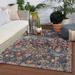 Blue/Pink 114 x 0.17 in Area Rug - Birch Lane™ Devoris Dark Indoor/Outdoor Area Rug Polyester | 114 W x 0.17 D in | Wayfair