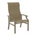 Tropitone Marconi Patio Dining Armchair Sling in Brown | 43.5 H x 25.5 W x 27.5 D in | Wayfair 452001_MOA_Gold Coast