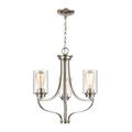 Red Barrel Studio® 3 - Light Candle Style Classic Chandelier Metal in Gray | 20.25 H x 19 W x 19 D in | Wayfair BB351C41E3A6446BB0E098B639814244