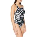 adidas Sh3.Ro Wild3S S Women's Swimsuit, Black/Greone/Legblu, FR: M (Manufacturer's Size: 42)