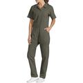 Dickies Women's Flex Temp-iq Short Sleeve Coveralls Work Utility, Moss, Medium