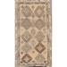 Antique Geometric Tribal Shiraz Persian Wool Area Rug Handmade Carpet - 4'11" x 8'2"