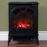 Electric Fireplace-Indoor Freestanding Space Heater with Faux Log and Flame Effect-Warm Classic Style by Northwest