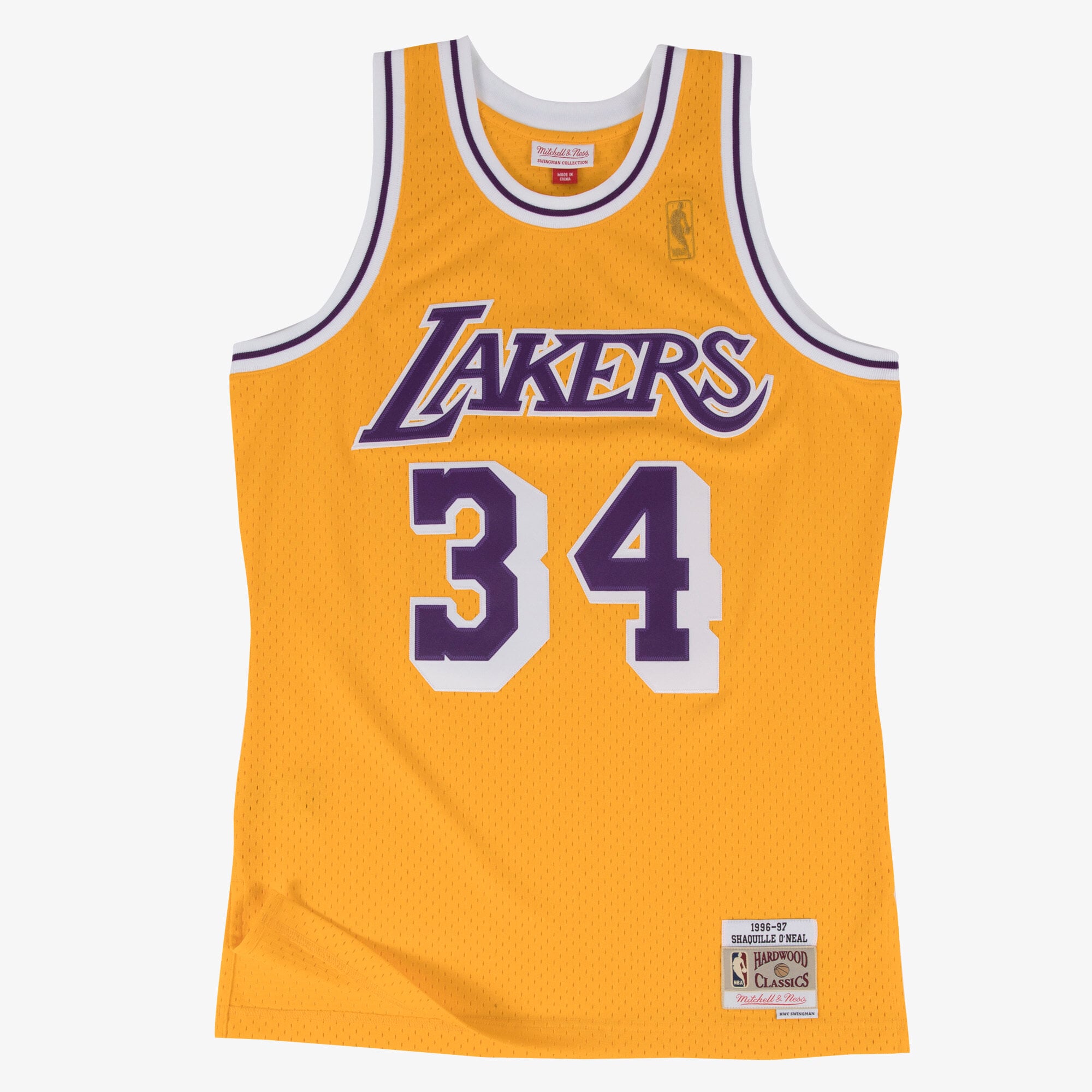 Maillot Swingman Los Angeles Lakers 1996 Mitchell & Ness – Jaune – Shaquille O'Neal - Homme Taille: L
