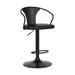 Adjustable Leatherette Swivel Barstool with Curved Back - 34.5 H x 20 W x 19 L Inches