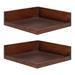 Kate and Laurel Levie Floating Corner Wood Wall Shelf - 2 Piece