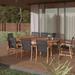 Amazonia Cosmopolitan 9 Piece FSC Wood Outdoor Patio Dining Set