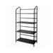 4 Tier Industrial Style Open Frame Metal Bookshelf, Black - 49 H x 11 W x 26 L Inches