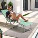 Outdoor Adjustable Aluminum Patio Folding Chaise Lounge Chair