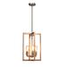 3-Lights Modern Industrial Hanging Pendant Lamp with Iron Square Lamp Shade - 62.5" x 18" x 12" (L x W x H)