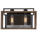 Rio Lobo 2-light Dark Oak/Black Bath Fixture