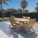 Amazonia Teak Sessa 7pc Extendable Outdoor Patio Dining Set - 7 Piece