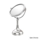 Allied Brass Height Adjustable 8 Inch Vanity Top Make-Up Mirror 2X Magnification