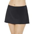 Plus Size Women's Chlorine Resistant A-line Swim Skirt by Swimsuits For All in Black (Size 12)