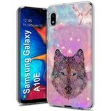 MeNi Slim Case for Samsung Galaxy A10E Light Weight Unbreakable Flexible Surround Edge Protection Cosmic Wolf