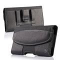 Black5 Horizontal Belt Clip Holster Leather Pouch Case for LG Lancet VW820