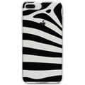 DistinctInk Clear Shockproof Hybrid Case for iPhone 7 PLUS / 8 PLUS (5.5 Screen) - TPU Bumper Acrylic Back Tempered Glass Screen Protector - Black & Clear Zebra Stripes