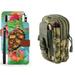 BC Infolio Series Wallet PU Leather Magnetic Flip Cover Case (Tropical Sea Turtle) EDC Molle Travel Pouch (ACU Pixel Camo) and Atom Cloth Compatible with Samsung Galaxy Note 10+ Plus/5G